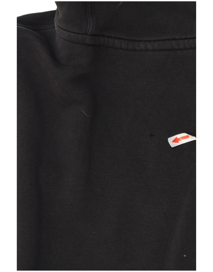 Nike Mens Tall Hoodie Jumper Medium Black Cotton