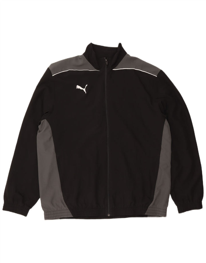 Puma Mens Tracksuit Top Jacket 2XL Black Colourblock Polyester