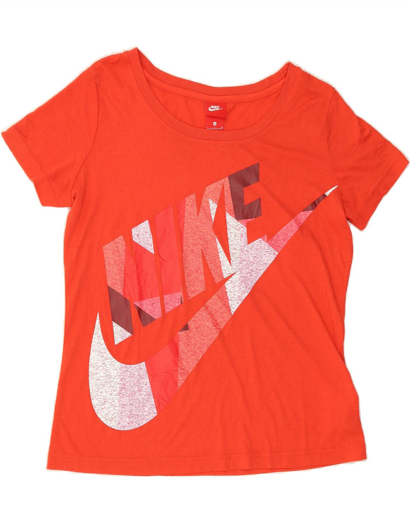 NIKE Womens Oversized Graphic T-Shirt Top UK 10 Small Red Polyester Vintage Nike and Second-Hand Nike from Messina Hembry 