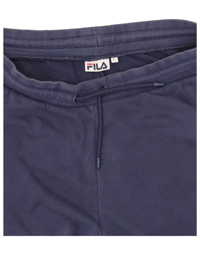 FILA Mens Tracksuit Trousers Joggers Large Navy Blue Cotton | Vintage Fila | Thrift | Second-Hand Fila | Used Clothing | Messina Hembry 