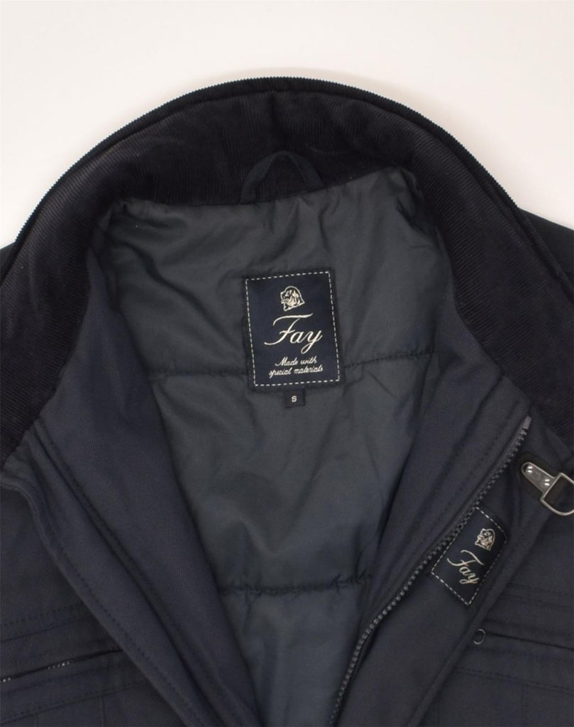 FAY Mens Utility Jacket UK 36 Small Navy Blue Cotton | Vintage Fay | Thrift | Second-Hand Fay | Used Clothing | Messina Hembry 