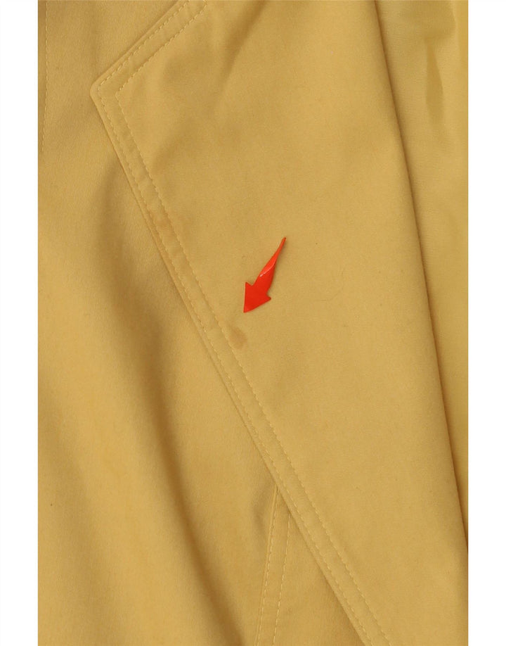 Hucke Womens Crop 3 Button Blazer Jacket EU 42 Large Yellow Cotton