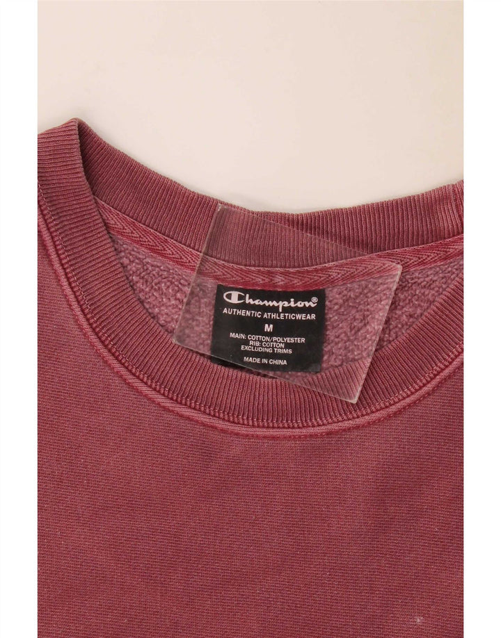 Champion Mens Sweatshirt Jumper Medium Burgundy Cotton
