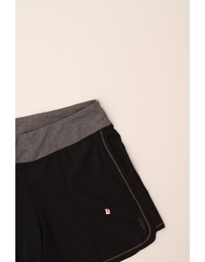REEBOK Womens Sport Shorts UK 18 XL  Black Colourblock Polyester Vintage Reebok and Second-Hand Reebok from Messina Hembry 