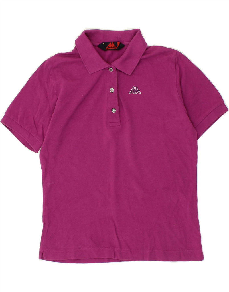 KAPPA Womens Polo Shirt UK 10 Small Purple Vintage Kappa and Second-Hand Kappa from Messina Hembry 