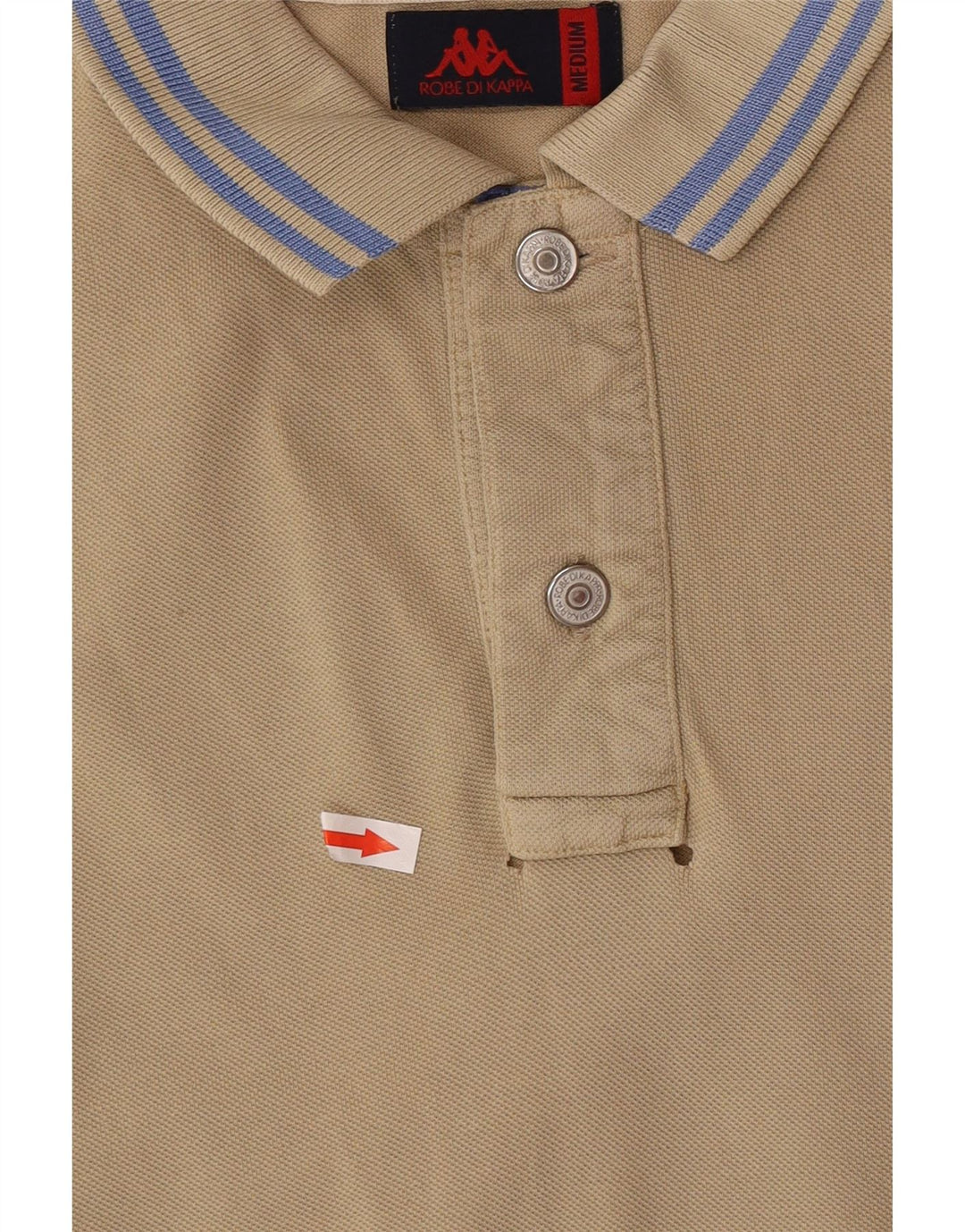 Kappa Mens Polo Shirt Medium Beige Cotton