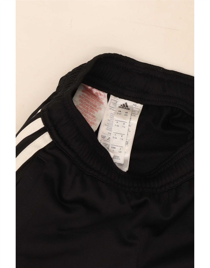 Adidas Boys Tracksuit Trousers 5-6 Years Black Polyester