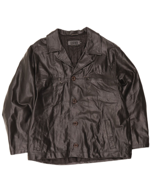 Metropolitan Mens Leather Jacket IT 50 Large Black