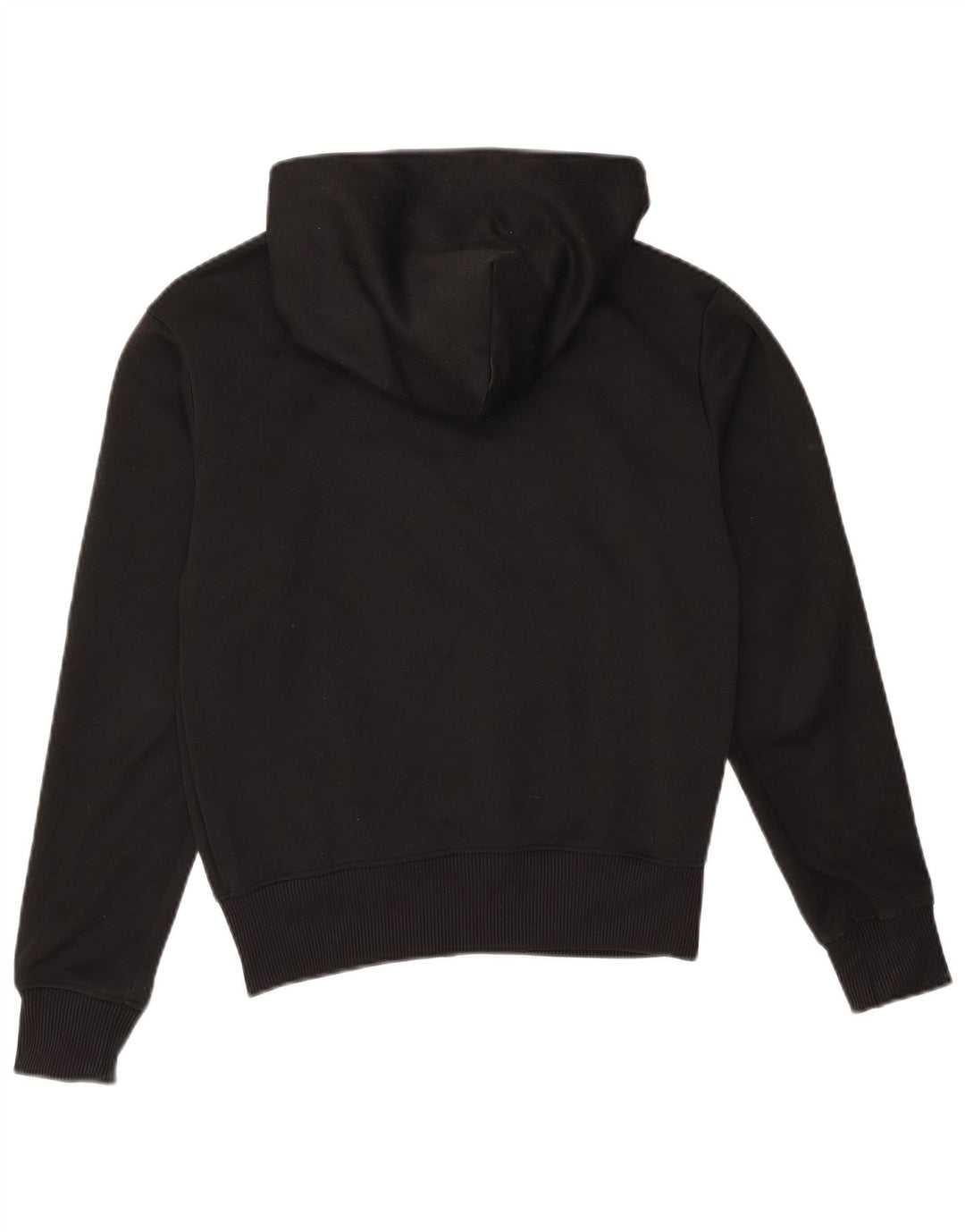 Adidas Womens Graphic Zip Hoodie Sweater UK 10 Small Black Polyester