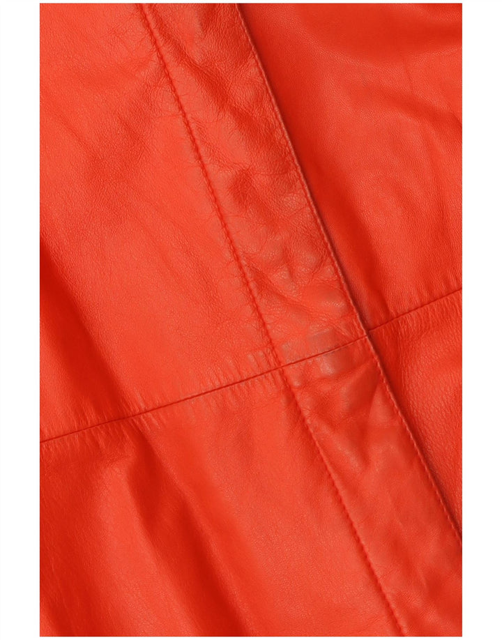 Igi & Igi Womens Leather Coat IT 42 Medium Red