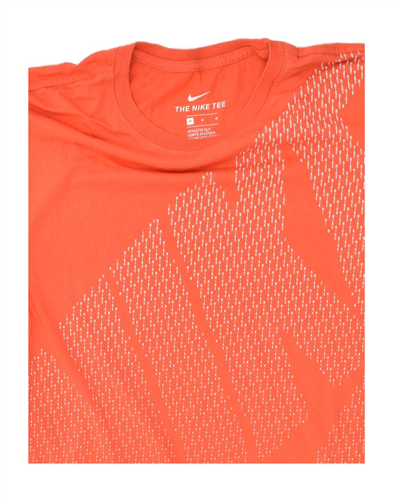 NIKE Mens Graphic T-Shirt Top Medium Orange Cotton | Vintage Nike | Thrift | Second-Hand Nike | Used Clothing | Messina Hembry 