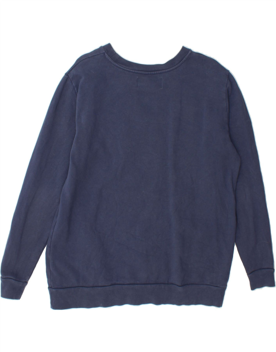 CALVIN KLEIN JEANS Womens Graphic Sweatshirt Jumper UK 14 Medium Navy Blue Vintage Calvin Klein Jeans and Second-Hand Calvin Klein Jeans from Messina Hembry 