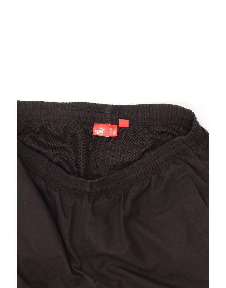 PUMA Mens Graphic Tracksuit Trousers Medium Black Vintage Puma and Second-Hand Puma from Messina Hembry 