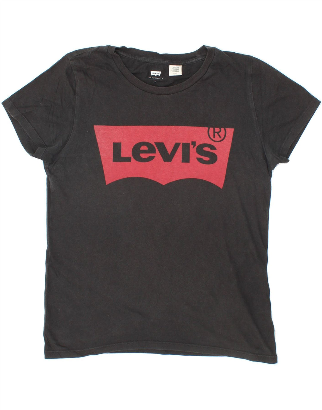 LEVI'S Mens Graphic T-Shirt Top Small Black Cotton Vintage Levi's and Second-Hand Levi's from Messina Hembry 