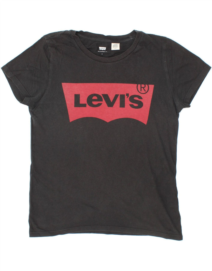 LEVI'S Mens Graphic T-Shirt Top Small Black Cotton Vintage Levi's and Second-Hand Levi's from Messina Hembry 