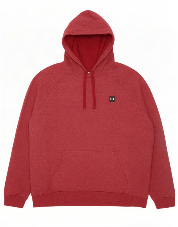 Under Armour Mens Hoodie Jumper 3XL Burgundy Cotton