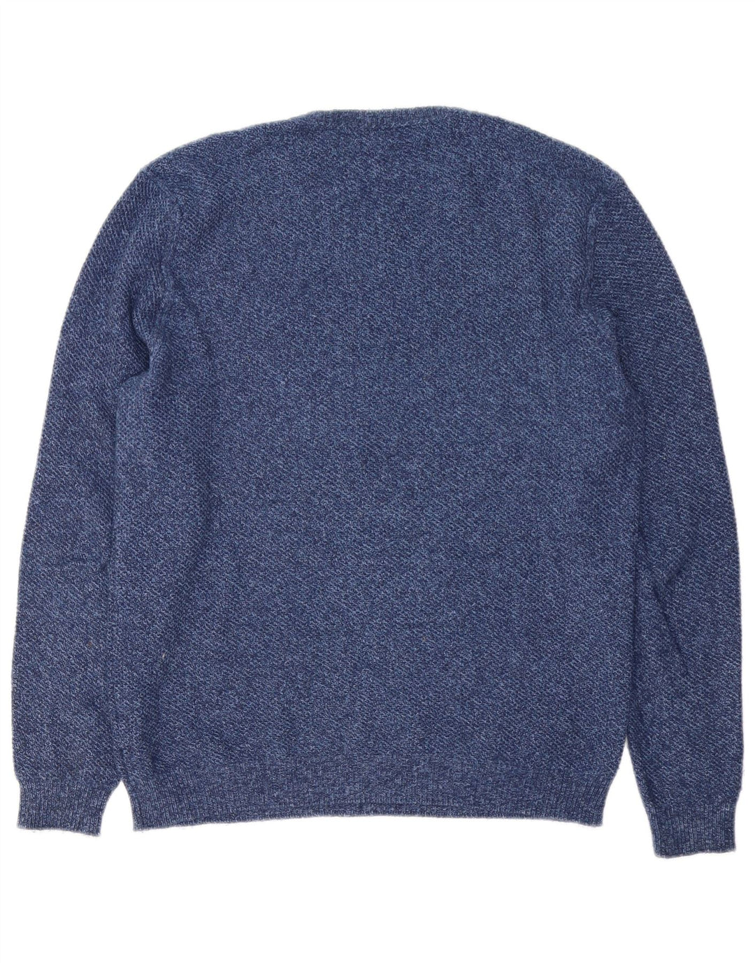 Massimo Dutti Mens Crew Neck Jumper Sweater Medium Navy Blue Cotton