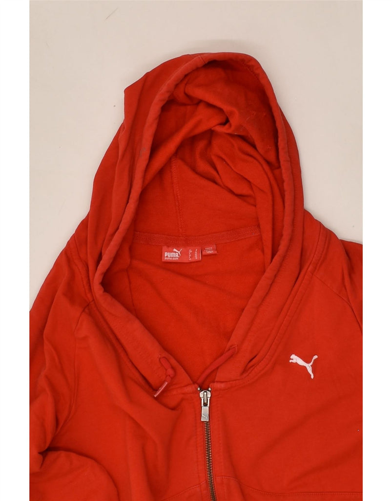 PUMA Womens Zip Hoodie Sweater UK 10 Small Red | Vintage Puma | Thrift | Second-Hand Puma | Used Clothing | Messina Hembry 