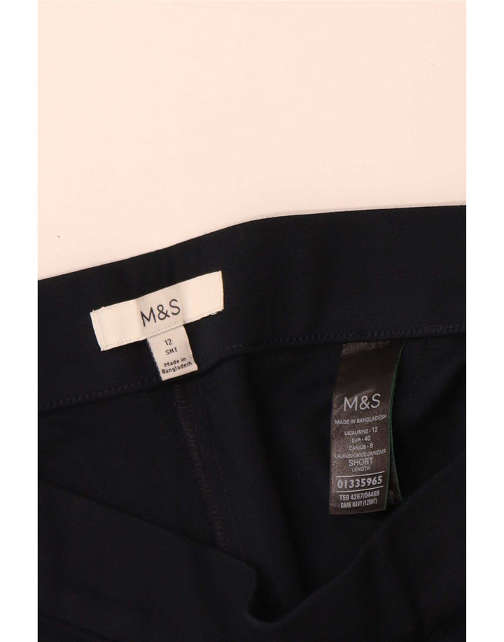 Marks & Spencer Womens Leggings UK 12 Medium Navy Blue Viscose