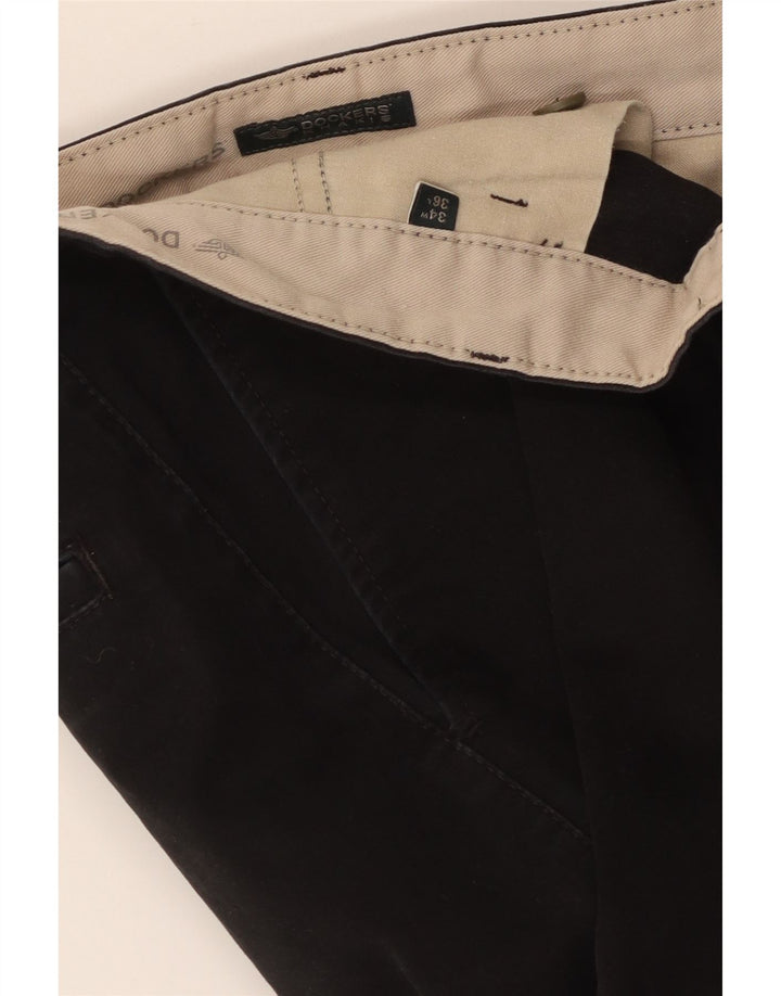 Dockers Mens Straight Chino Trousers W34 L36 Black