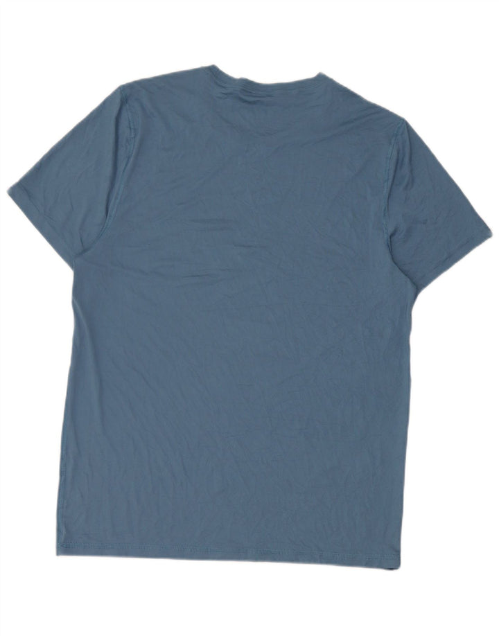 Reebok Mens T-Shirt Top Large Blue Polyester