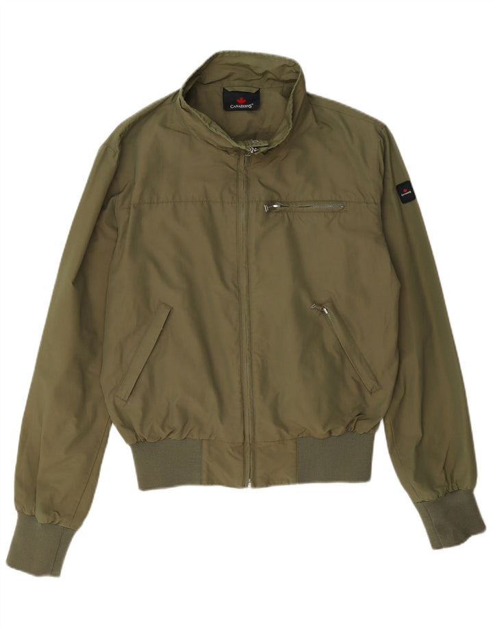 Canadiens Boys Bomber Jacket 15-16 Years Green Cotton