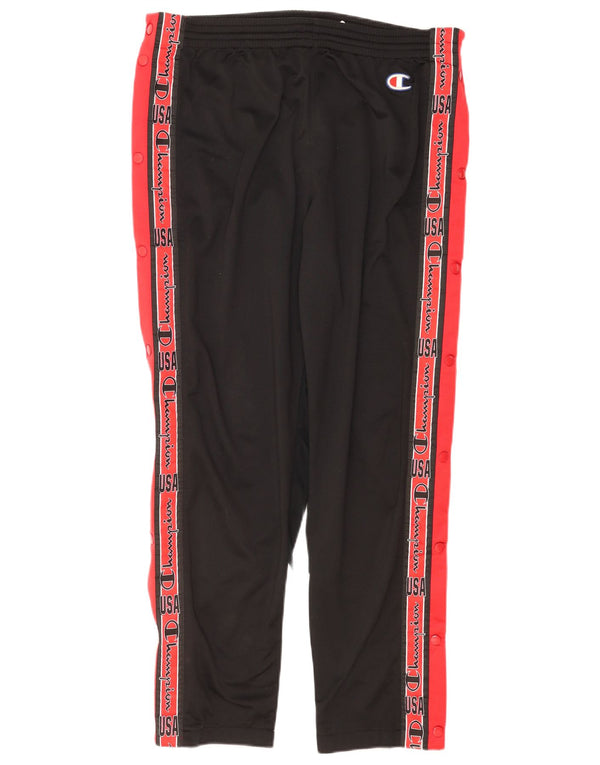 Champion Mens Graphic Tracksuit Trousers Medium Black Colourblock