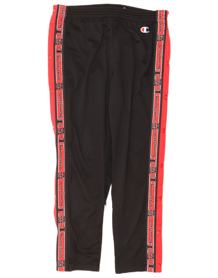 Champion Mens Graphic Tracksuit Trousers Medium Black Colourblock
