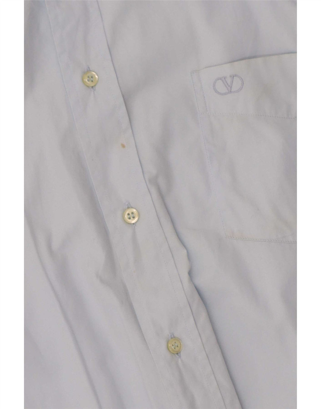Valentino Mens Shirt Size 41 16 Large Blue Cotton