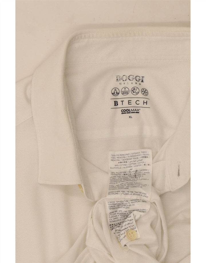 Boggi Mens Shirt XL White Cotton