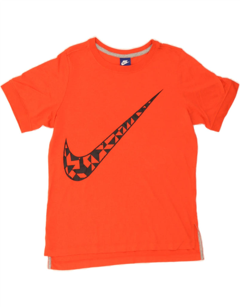 NIKE Womens Longline Oversized Graphic T-Shirt Top UK 10 Small Red Vintage Nike and Second-Hand Nike from Messina Hembry 