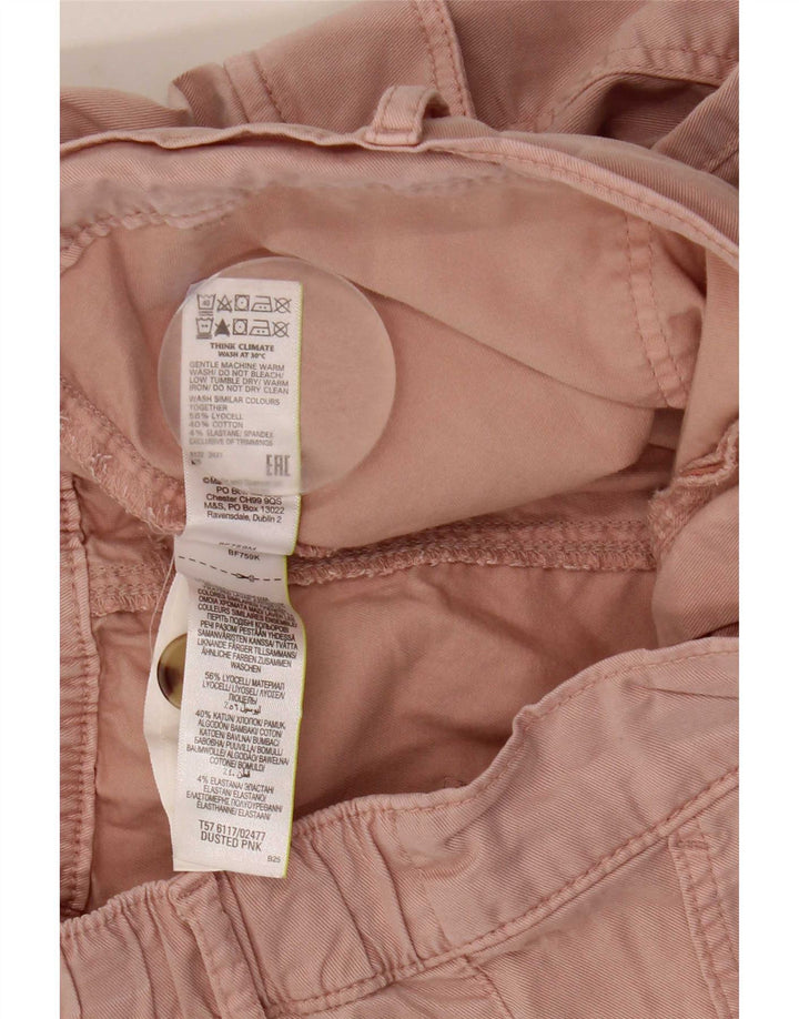 Marks & Spencer Mens Joggers Cargo Trousers UK 12 Medium W32 L24 Pink