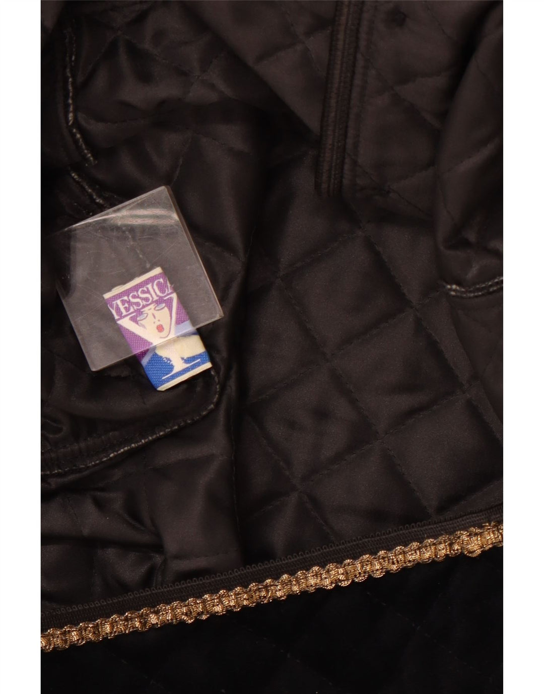 YESSICA Womens 5 Button Quilted Blazer Jacket UK 12 Medium Black