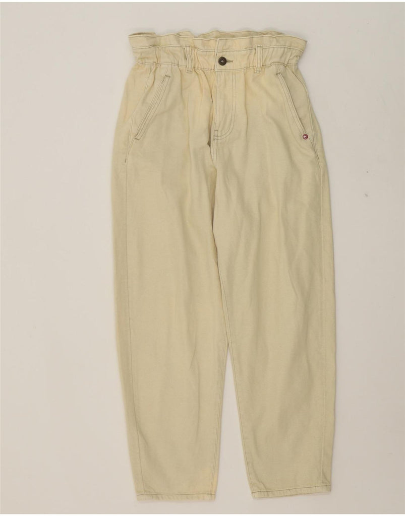 MISTRAL Womens High Rise Crop Loose Jeans XS W30 L24 Yellow Cotton Vintage Mistral and Second-Hand Mistral from Messina Hembry 
