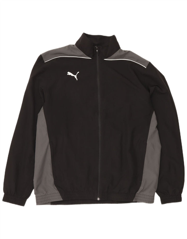PUMA Mens Tracksuit Top Jacket XL Black Colourblock Polyester