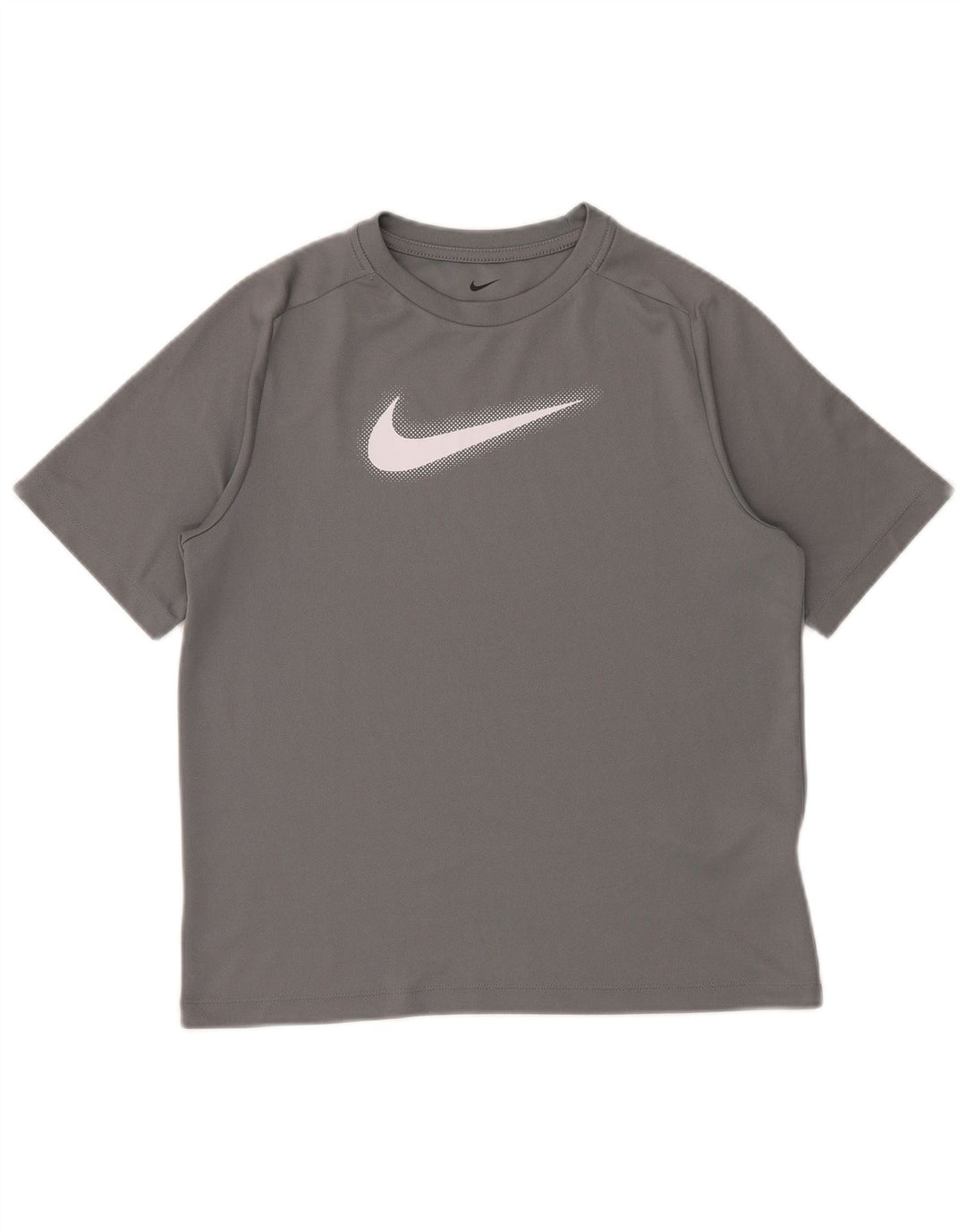 NIKE Boys Dri Fit Graphic T-Shirt Top 13-14 Years XL Grey Polyester