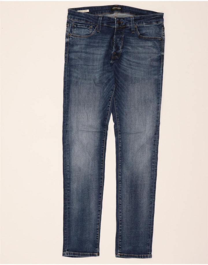 Jack & Jones Mens GLENN Slim Jeans W34 L34 Blue Cotton