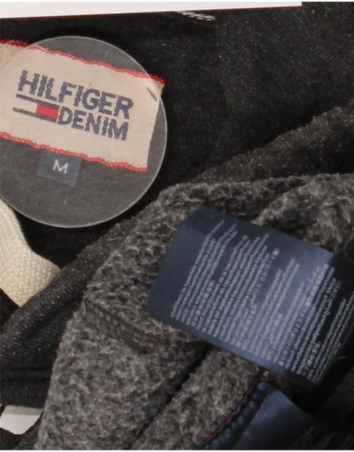 Tommy Hilfiger Mens Graphic Hoodie Jumper Medium Grey Cotton