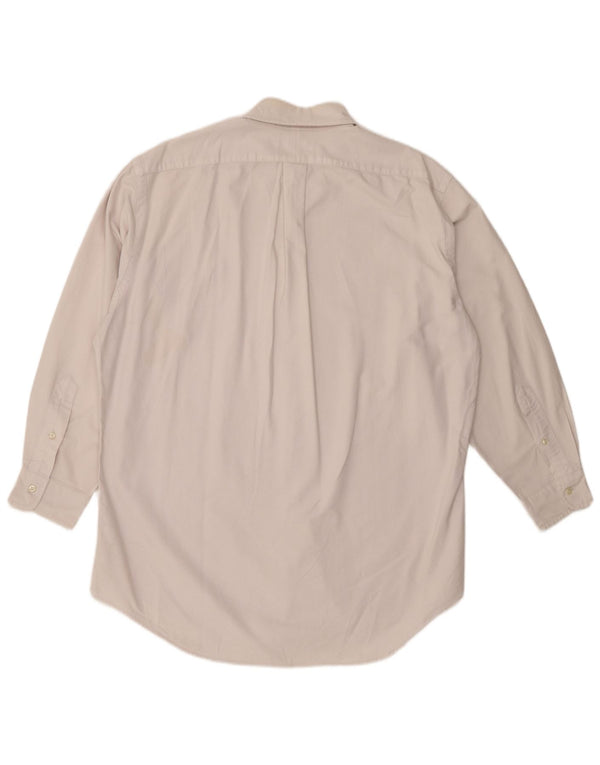 Ralph Lauren Mens Yarmouth Shirt Size 16 Large Off White Cotton