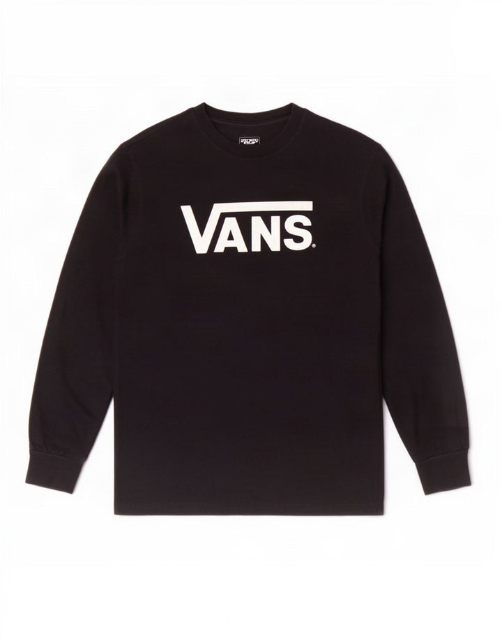Vans Mens Classic Fit Graphic Top Long Sleeve Medium Black Cotton