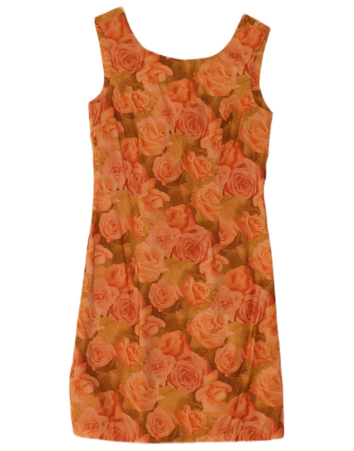 Fox's Womens Sleeveless Sheath Dress EU 36 Small Orange Floral