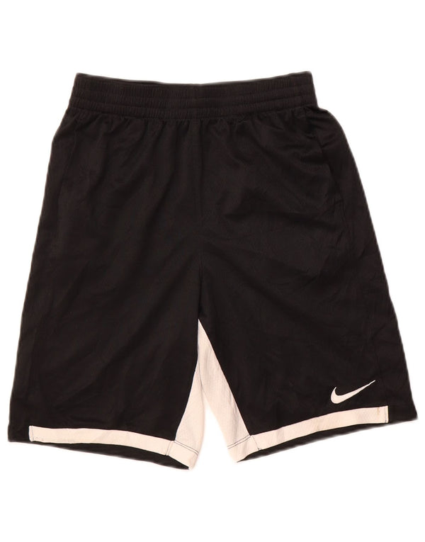 Nike Boys Dri Fit Sport Shorts 13-14 Years XL Black Colourblock Polyester