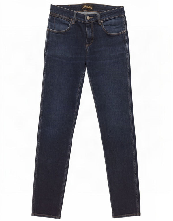 Wrangler Womens Stomper Slim Jeans W30 L31 Navy Blue Cotton