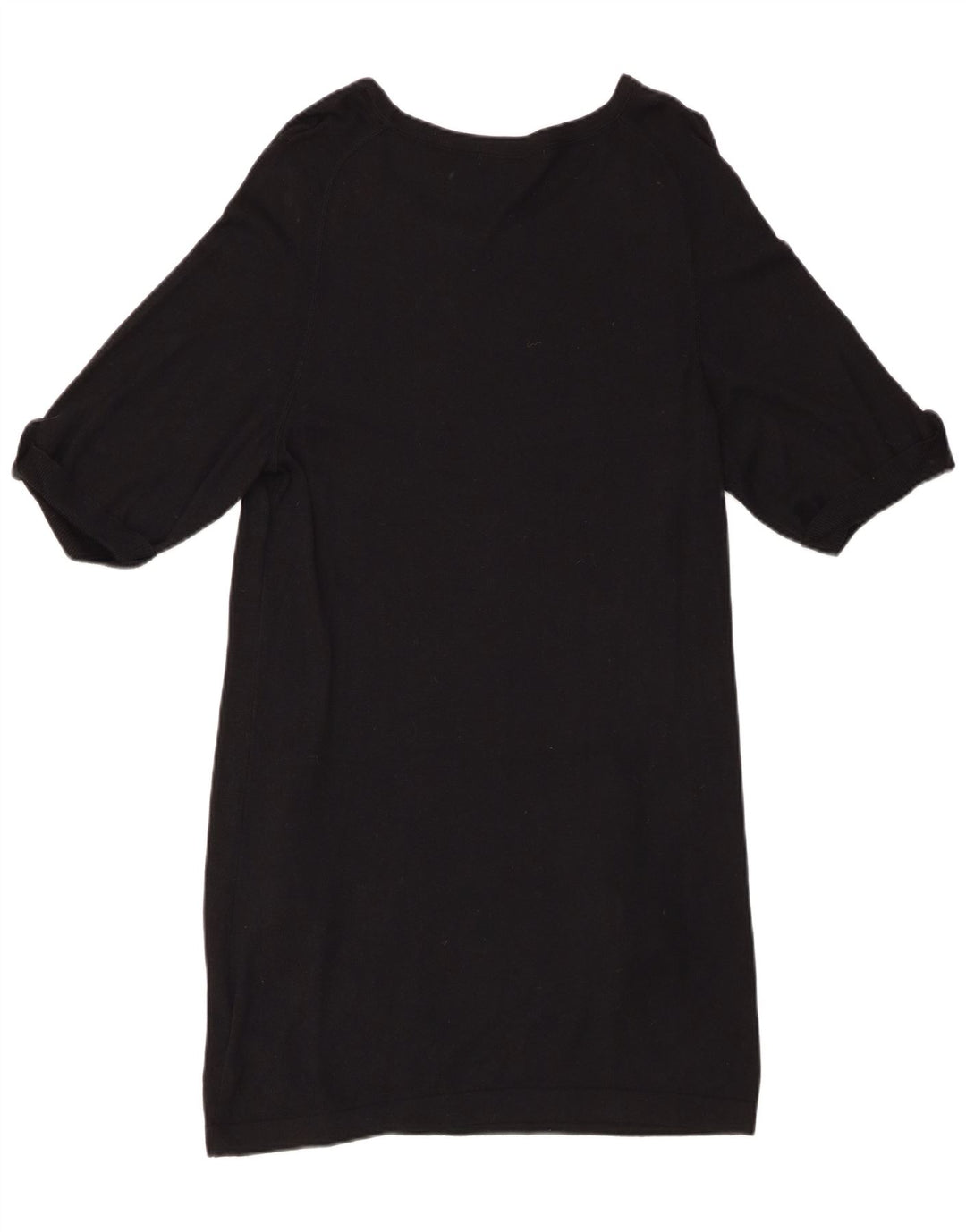 Marks & Spencer Womens Short Sleeves Jumper Dress UK 12 Medium Black