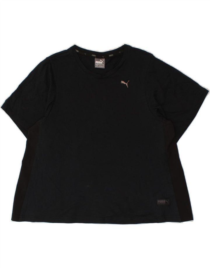 PUMA Womens T-Shirt Top UK 10 Small Navy Blue Vintage Puma and Second-Hand Puma from Messina Hembry 
