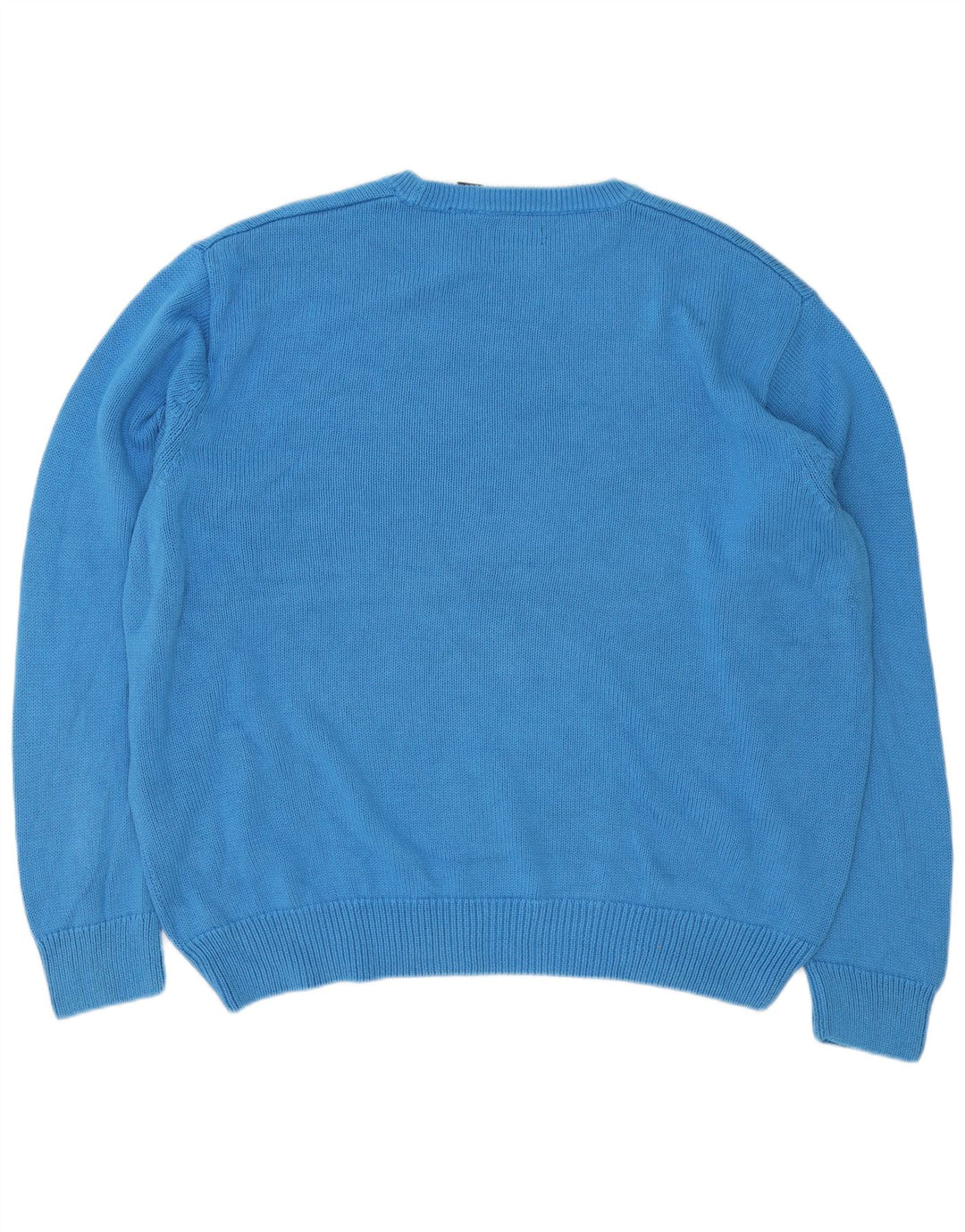 Chaps Mens Crew Neck Jumper Sweater 2XL Blue Cotton