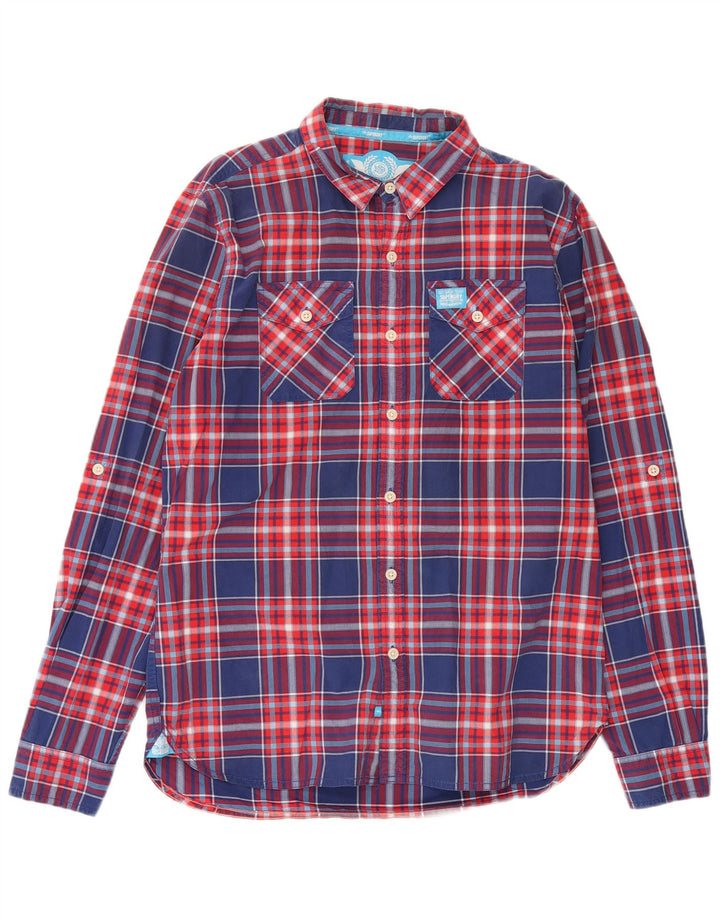 SUPERDRY Mens Shirt XL Multicoloured Check Cotton