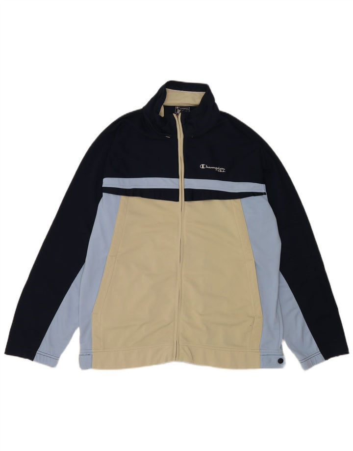 Champion Mens Tracksuit Top Jacket Medium Blue Colourblock