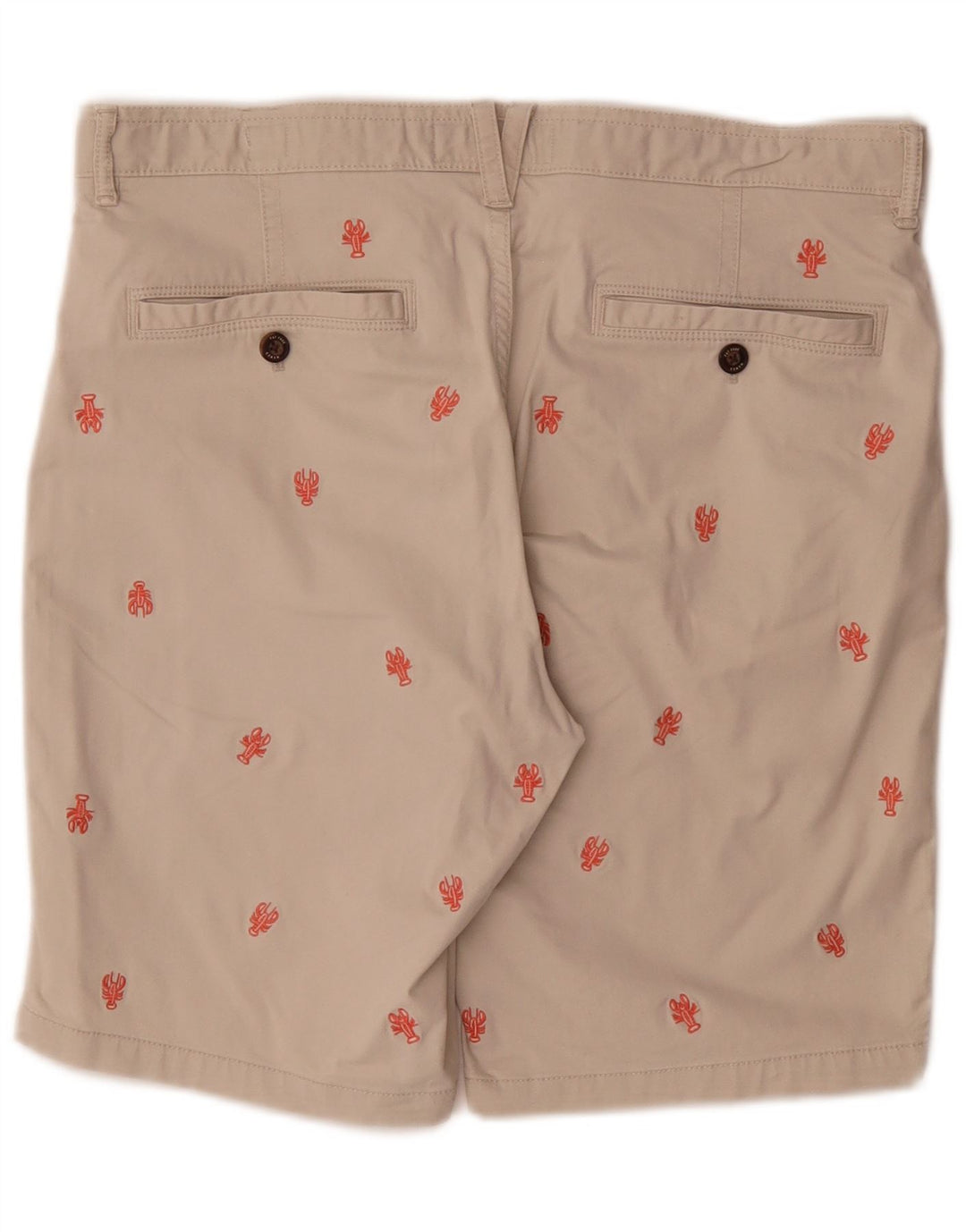 Superdry Mens Chino Shorts W34 Large Beige Spotted Cotton