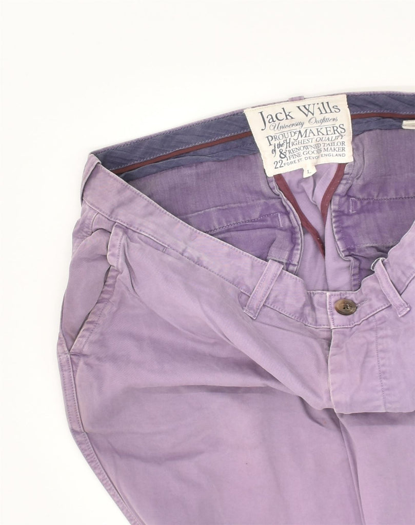 JACK WILLS Womens Slim Chino Trousers Large W34 L33 Purple Cotton | Vintage Jack Wills | Thrift | Second-Hand Jack Wills | Used Clothing | Messina Hembry 